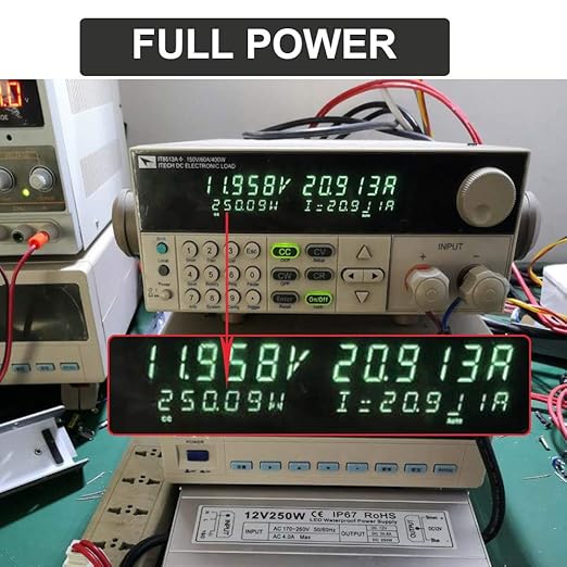 LED Power Supply 250W High-powerTransformer Waterproof IP67 12V DC Driver Adapter for Outdoor Use