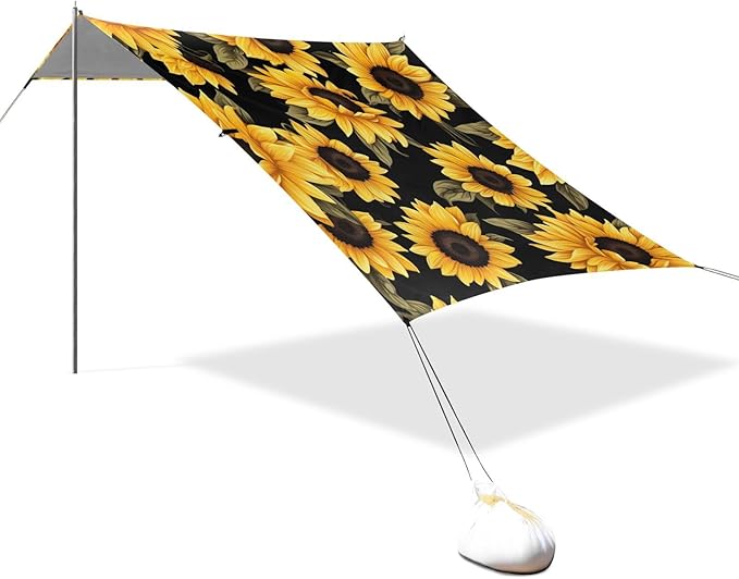 SunfloerCamping Sun Shelters 9.2 x 10.5 FT Beach Canopy Tent Sun Shade with Carrying Bag for Camping Trips Fishing Backyard Fun or Picnics 21341699