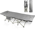 YELLOW JACKET Camping Cot with Mattress for Adults Camping Cot for Adults with Cushion and Pillow Portable Folding Bed with Carry Bag for Camp Home Office Travel Black Supports 450 Lbs