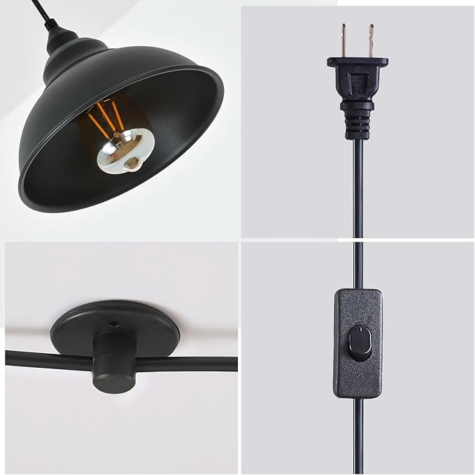 Plug in Pendant Light Fixtures Hanging Lamp Shades Hanging Light with Plug in Cord Black Light Corner Hanging Lamp Pendant Lights Hanging Lamps That Plug Into Wall Outlet Ma625