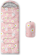 AILONEN Cute Frog Green Camping Sleeping BagLightweight &amp Waterproof3 Season Warm &amp Cool WeatherTravel Portable Compression with Compact Carrying Bag for Kids Girls Adults
