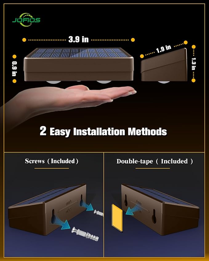 Solar Fence Lights 12 Pack Brown 50 Lumens Outdoor Fence Lights Solar Powered with 12 Modes RGB Color Glow LED Deck Lighting Outdoor Waterproof IP65 Backyard Deck Porch Railing Pool Wall