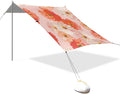 Beach Tent Sun Shelter Spring Flower Lightweight &amp Easy Setup Beach Shade Canopy for Camping Fishing