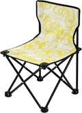 KLL Yellow Transparent Swirls Portable Portable Beach Chairs for Traveling Ultra-Lightweight Camp Chair Includes Carry Bag Hiking Chairs Backpacking Ultralight for Lawn Lawn