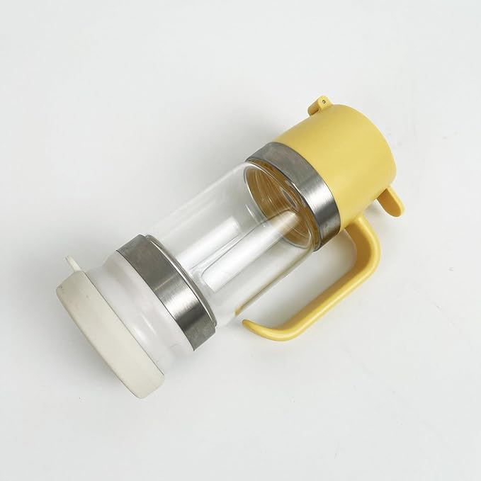 High Borosilicate Glass Honeys Bottle Leak Storage Container for Syrups and Sweeteners Portable Syrup Dispenser Kitchen