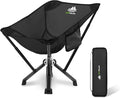 Folding Camping Chairs Camping Chair for Outdoor Beach Travel Picnics - Black