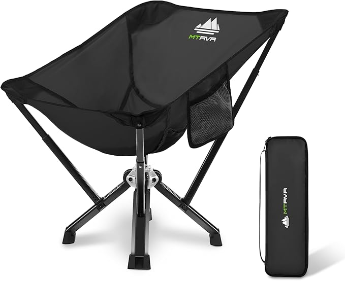 Folding Camping Chairs Camping Chair for Outdoor Beach Travel Picnics - Black