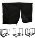 Folding Table Cart Cover 420D Waterproof Drywall Dolly Cart Cover - 10 Table Capacity With 2 Buckles &amp Drawstring for Garage Home Warehouse 45.6L x 29W x 39H Black