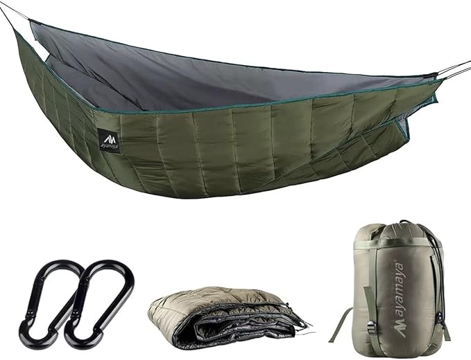 Double Hammock Underquilt Big Size Under Quilts for Hammocks Camping Heavy Duty 4 Season Full Length Large Travel Camping Hammock for Outdoor Hiking Camping Backpacking Essential