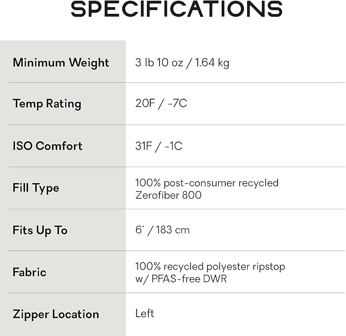 NEMO Equipment Forte Endless Promise Synthetic Sleeping Bag