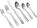 48pcs Silverware set Stainless Steel Tableware Set service for 8 Durable Modern Flatware Set Perfect for Weddings Birthday Parties &amp Everyday Use Holiday Gifts Dishwasher safe (Silver)