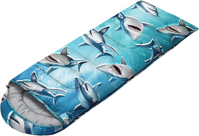 HOSIMA Dear Hunting Pattern Cold Weather Sleeping Bags for Kids AdultsBlack Light Weight Waterproof Sleeping Bags for Outdoors Hiking.