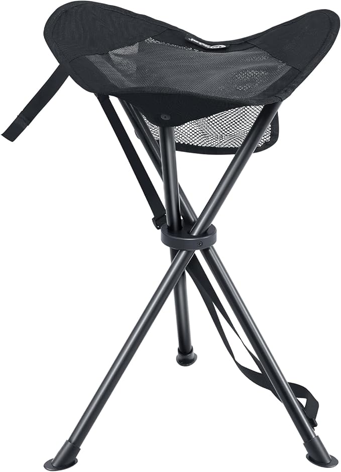 Portal Tall Folding Tripod Stool for Outdoor Camping Walking Hunting Hiking Fishing Travel Support 225 lbs
