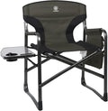 EVER ADVANCED Aluminum Lightweight Folding Director Chair 350lbs Heavy Duty Camping Chair with Side Table &amp Storage 19 Joint-Friendly Height Easy to Stand Portable Makeup Artist &amp Vendor C