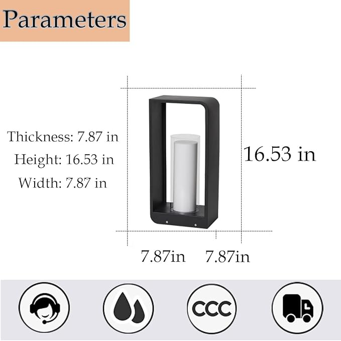 MIXL- Outdoor Solar Floor LanternIP67 Waterproof Landscape LightTall Flameless Outdoor Lamp Suit for Porch Garden Lawn and Driveway