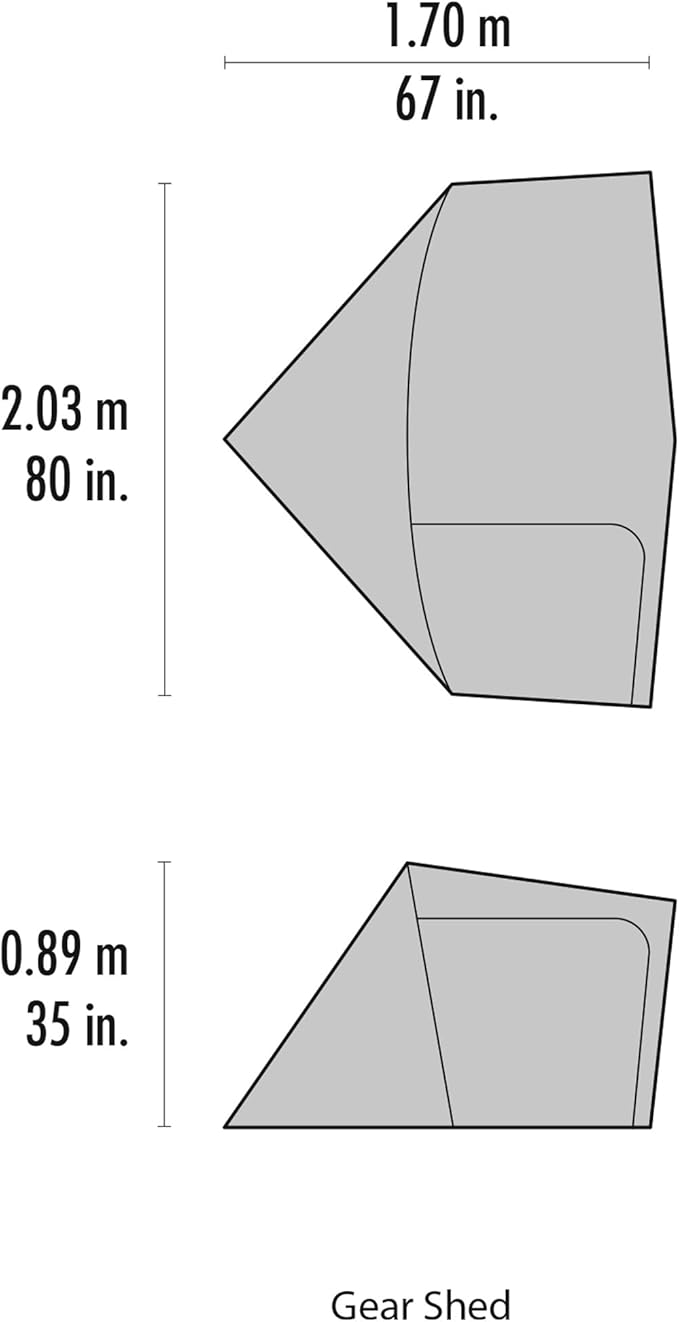 MSR Gear Shed Tent Attachable Shelter for Elixir &amp Hubba Tents