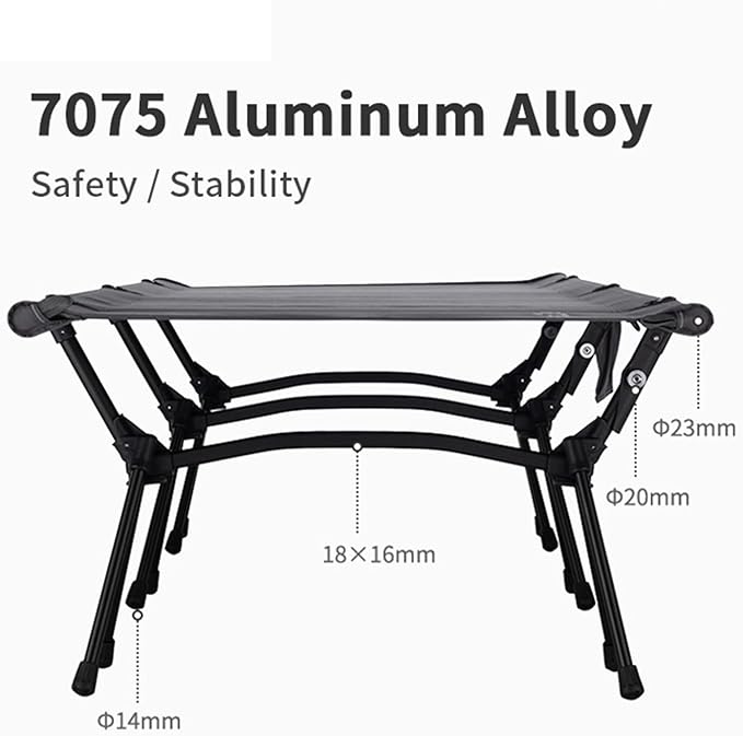 Folding Camping Cot Camping Mat Bed Foldable Sturdy Tent Cot Office Single Folding Bed Travel Portable Hiking(Black)