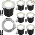 EAGLOD LED Low Voltage Landscape Lights - 10W In-Ground Lights 12V/24V Landscape Lighting with Waterproof IP67 Rating (8 Pack 2700k)