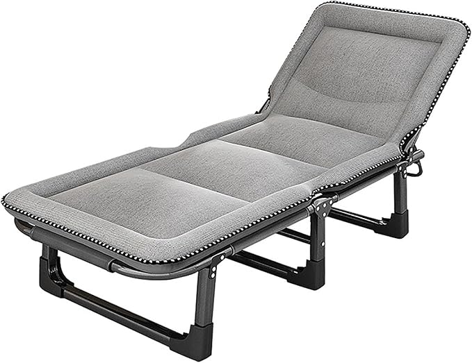 Adjustable Folding Reclining Lounge Chair for Outdoor Camping Beach Office Portable and Comfortable Recliner with Adjustable Backrest.