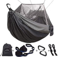 Sunyear Camping Hammock Portable Single &amp Double Hammock with Net 2 Person Hammock Tent with 2 * 10ft Straps Best for Outdoor Hiking Survival Travel