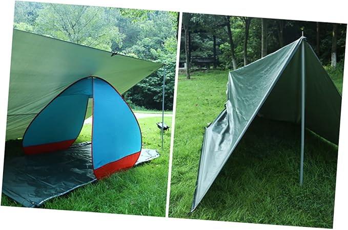 POPETPOP 1Set Large Camping Tent Footprint Tarp Groundsheet Mat Multi Function Outdoor Awning Sun Shelter for Beach Shade Durable Windproof Canopy for Camping