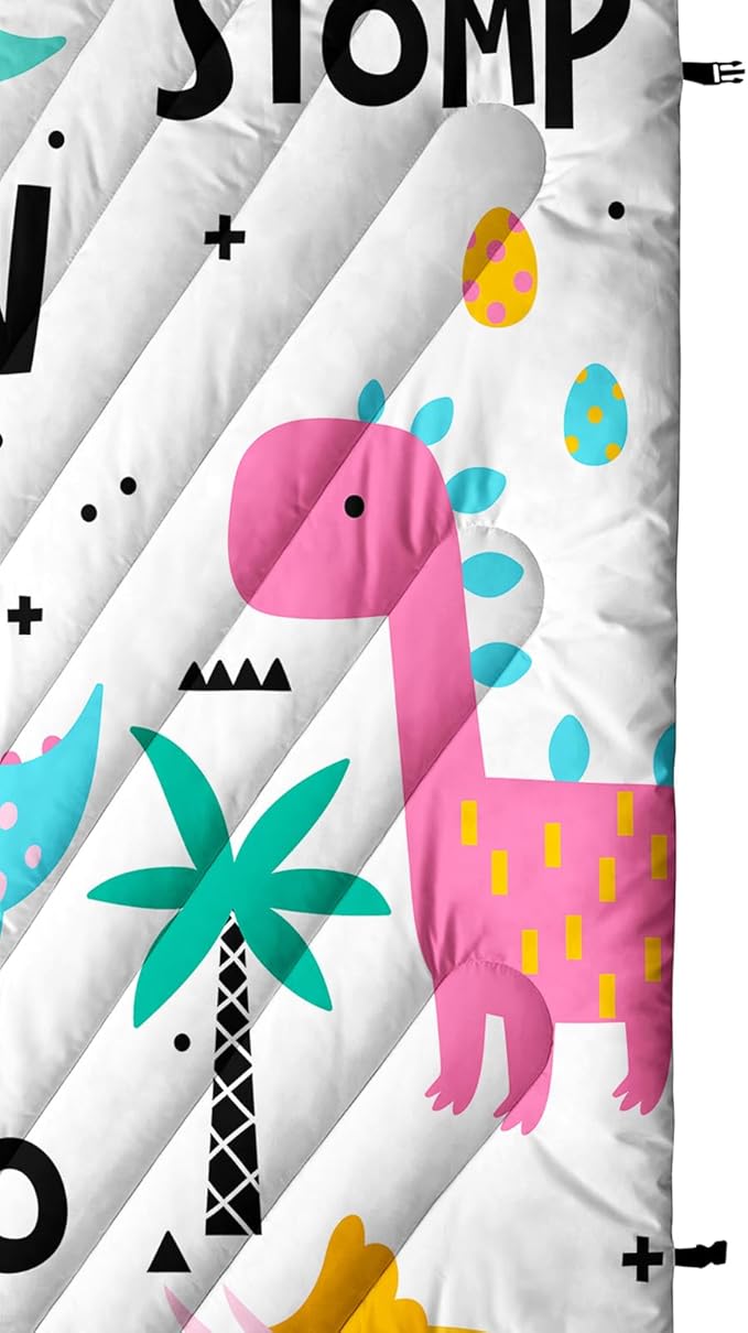 Axolotl Colorful Dinosaur Camping BlanketPlam Trees Dino Eggs Packable Outdoor BlanketWild Animal Theme Lightweight Puffy Camping BlanketRoar Dino Travel Blanket for Traveling Picnic Cold Weather