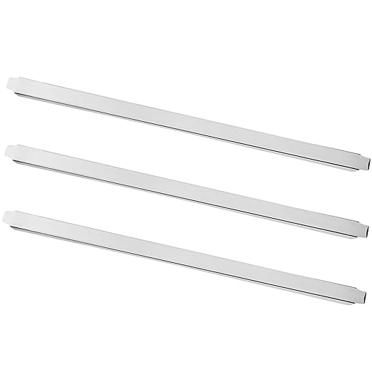 (Set of 3) 20 Stainless Steel Steam Table Adapter Bars – Hotel Pan Divider for Full &amp Fractional Size Pans (3 Top Lenth 21-inch Bottom Lenth 20-inch)