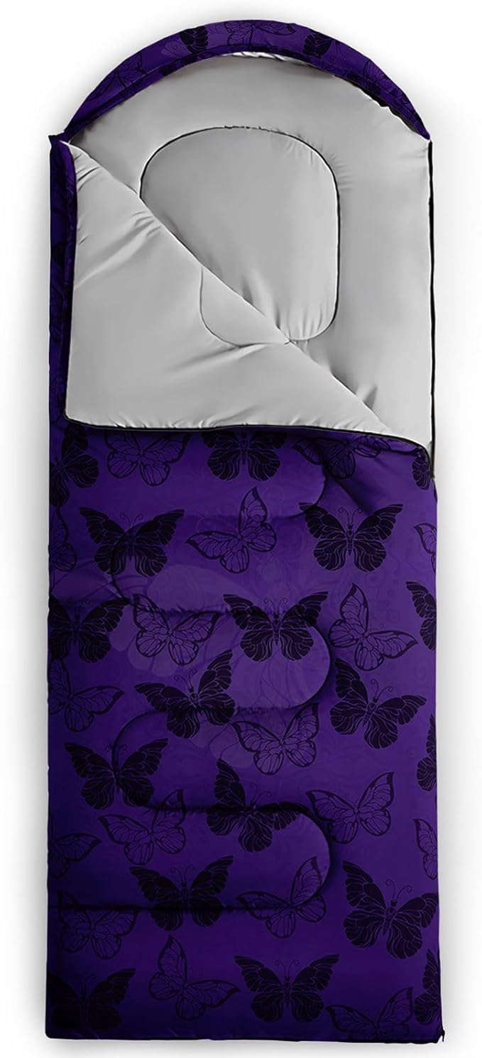 Kids Sleeping Bag for Boys GirlsWestern Cowboy Print-Lightweight Warm Portable Outdoor Indoor-Waterproof Cold Weather Resistant Sleeping Bag for Camping Hiking