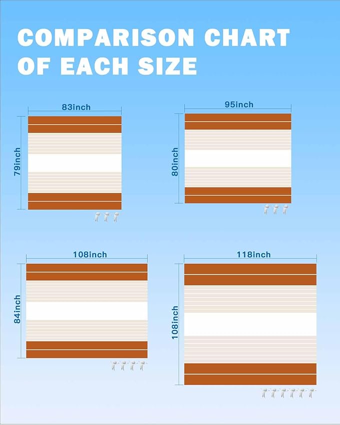 Beach Blanket Waterproof Sandproof Picnic Blanket 83x79 Foldable Beach Mat with Striped Gradient Simple Caramel Pattern for Camping Park Grass Beach Travel