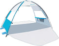 OutdoorMaster Beach Tent Sun Shelter with 2 Ventilated Doors UPF50+ Easy Setup Beach Tent Canopy for 3 Person Lightweight &amp Portable Family Beach Umbrellas for Sand with Carrying Bag -Ocracoke C