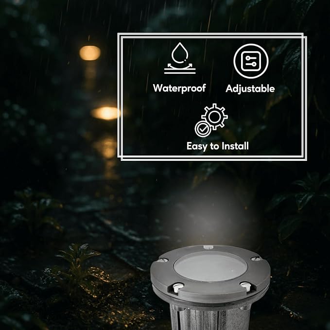 Ironsmith Lighting Products Decorative Solid Brass Cover Kit for In Ground Well Light - Oil-Rubbed Bronze Finish Stainless Steel Screws and Rubber Gasket Included - (Fixture Body Not Included)