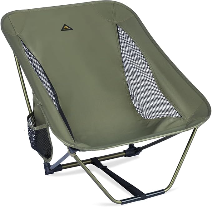 iClimb 1 Ultralight 3 Season Tent and 1 Low Folding Chair Ultralight Compact for Adults Outdoor Camping Backpacking Hiking