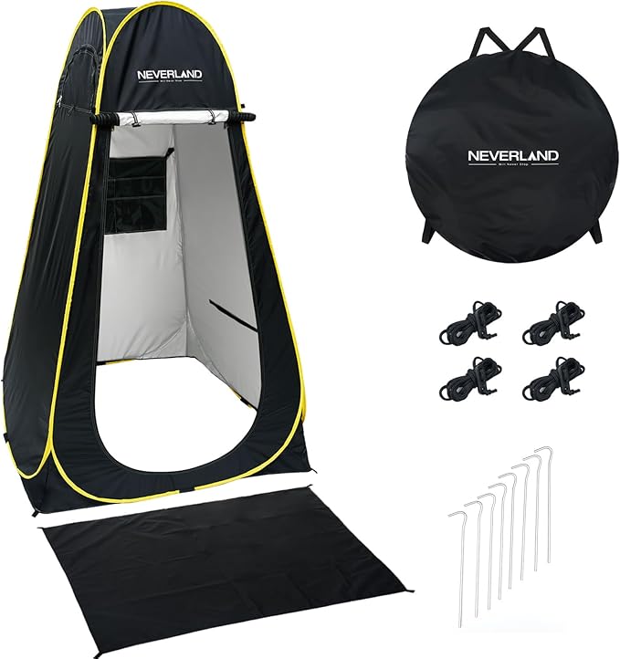 Neverland Pop up Privacy Shower Tent - Portable Changing Shower Tent Dressing Room Bathroom Outdoor Rain Shelter for Camping Beach