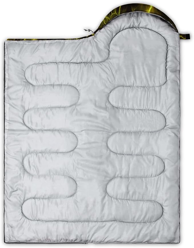 QOOMO Camping Sleeping Bags3 Season Warm &amp Cool WeatherLightweightWaterproof Sleeping Bags for Adults &amp KidsTravelingand OutdoorsCamping Gear Equipment