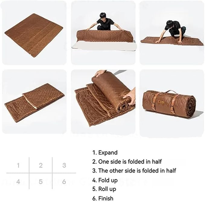 Portable Picnic Mat Outdoor Blanket Dirty Resistant Soft Pad Camp Folding Mat(M)