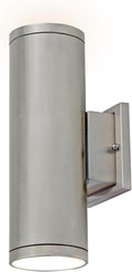 Ultralux 12 Inch Modern LED Up and Down Wall Light Outdoor Wall Sconce Front Door Light Fixture 2000 Lumen Outdoor Sconce 30 Watt Outside Lights For House 3000K Brushed Nickel Exterior Light Fixture