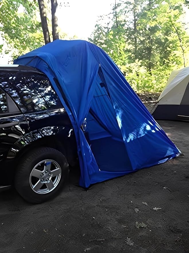 SUV Tent for Camping and Hiking Lightweight with Rainfly and Tent Stakes 6' x 6.5' Universal Tailgate Tent for Cars SUVs Trucks Hatchbacks