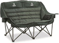 Guide Gear Oversized XL Padded Camping Sofa Portable Folding Large Camp Lounge Couch for Outdoor Adults Men and Women Heavy-Duty 600-lb. Capacity with Cup Holder Green