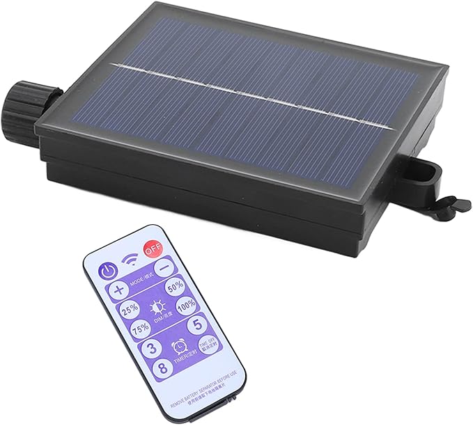 Replacement Solar Panel Automatic Adjustable Solar String Light Control Box with Remote Control Solar Lamp String Circuit Board (Output Boost 24V)