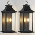 Large Outdoor Wall Lights Outdoor Lighting Exterior Lighting Fixtures Wall Mount Wall Sconce Light Outdoor Lanterns for Porch Black 22 2-Light 2-Pack