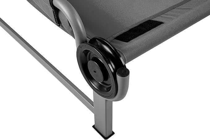 Disc-O-Bed Youth Single Camping Cot Kid-O-Bed Portable Sleeping Cot for Kids with Included Carry Bag Indoor and Outdoor Use Grey
