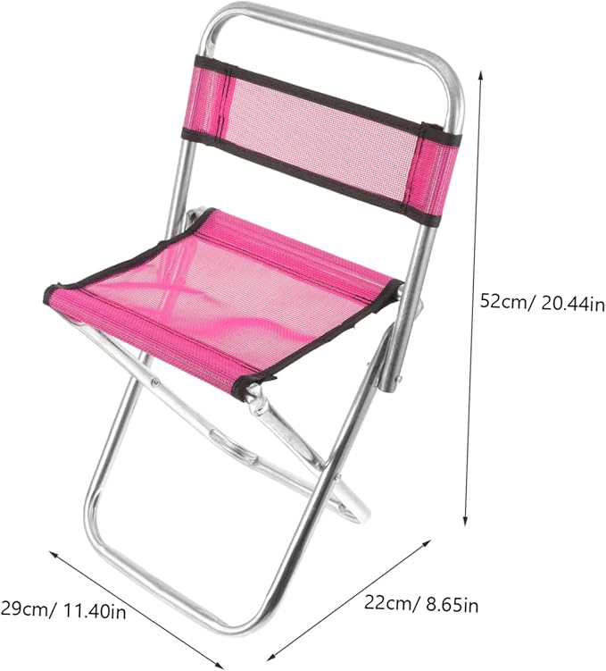 POPETPOP Multi-Functional Folding Stool Lightweight Portable Camping Chair Collapsible Outdoor Fishing Stool Durable for Long-Term Use Random Color