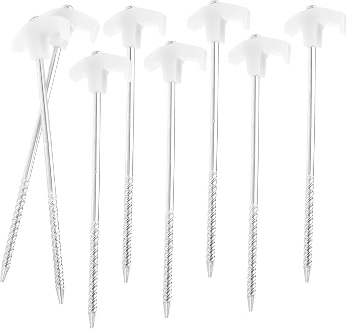 8Pcs Heavy Duty Tent Stakes Strong Ground Stakes for Camping Durable Construction for Tents Tarps Performance for Various Terrains