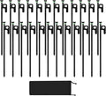24Pcs Tent Stakes 12in Heavy Duty Tent Stakes with Storage Pouch Forged Steel Metal Stake for Tent Used on Rocky Place Grassland Dessert(24Pcs 12in Diameter 1/4)