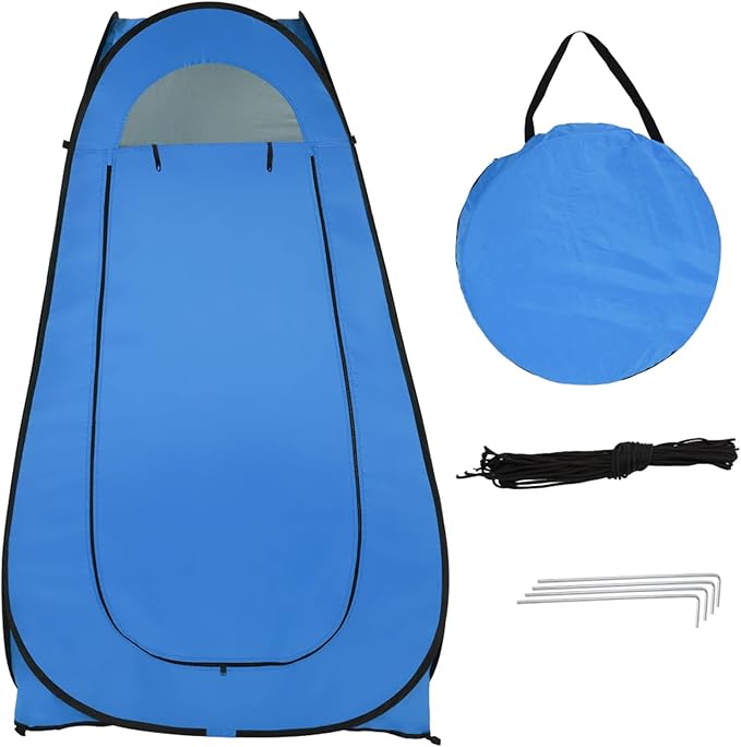 Privacy Shower Tent1-2 Person Portable Pop Up Toilet Shower Tent Changing Room Dressing Tent Camping Shelter
