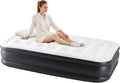 Simple Deluxe Queen Camping Air Mattress with Built-in Electric High-Speed Pump Bed Height Blow Up Inflatable Airbed with Carrying Bag for Home Guests &amp Travel Waterproof Foldable Portable