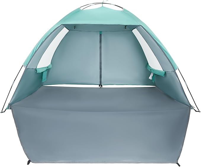 CAMEL CROWN Beach Tent UPF 50+ Sun Shelter for 2/3/5/6 Person Lightweight Portable Sun Shade with Sand Anchor Family Beach Day &amp Outdoor Adventures