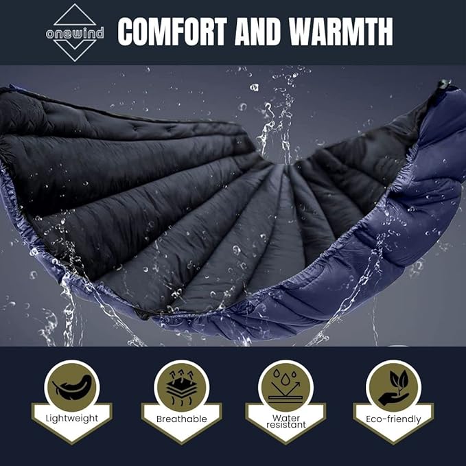 onewind Double Hammock Underquilt Warm Insulation Ultralight 3-4 Season Camping Quilt Portable for Hiking Backpacking