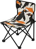 Fishpenguins and Penguins Portable Camping Chairs Folding Chair - Durable Oxford Fabric Lightweight Iron Frame Easy Fold Design - Ideal for Outdoor Activities Camping Fishing and Travel