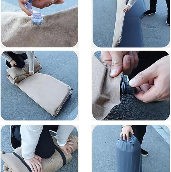 Car bed for Chevrolet Trax 2014-2022 Outdoor Camping Travel Portable Sleeping Pad AdjustableWear Resistant(C-brown)